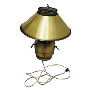 Vintage Brass Table Lamp Underwriters Laboratory Portable Lamp E-20773
